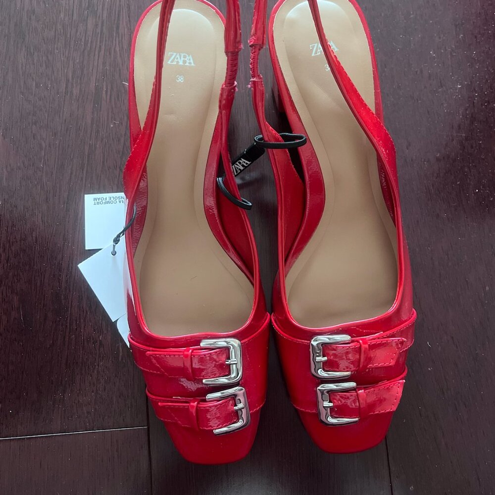 Zara Red Heels / Slingbacks - Picture 5 of 6